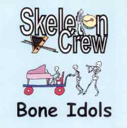 Bone Idols CD cover, frolicking skeletons