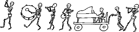 Thanks to E.T. for these skeletons having fun...